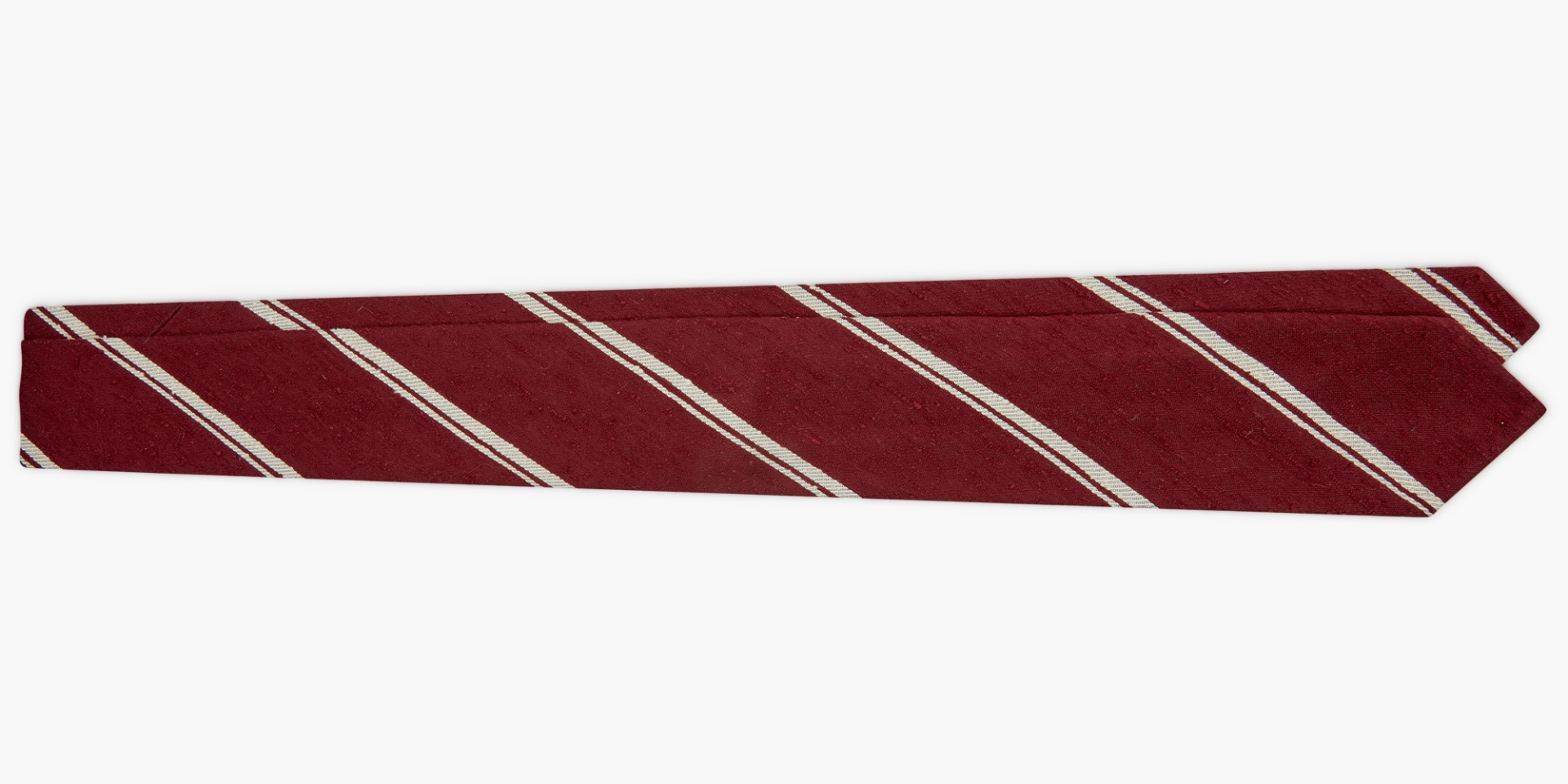 shantung silk tie red 3 fold - cravatta in seta shantung rosso 3 pieghe