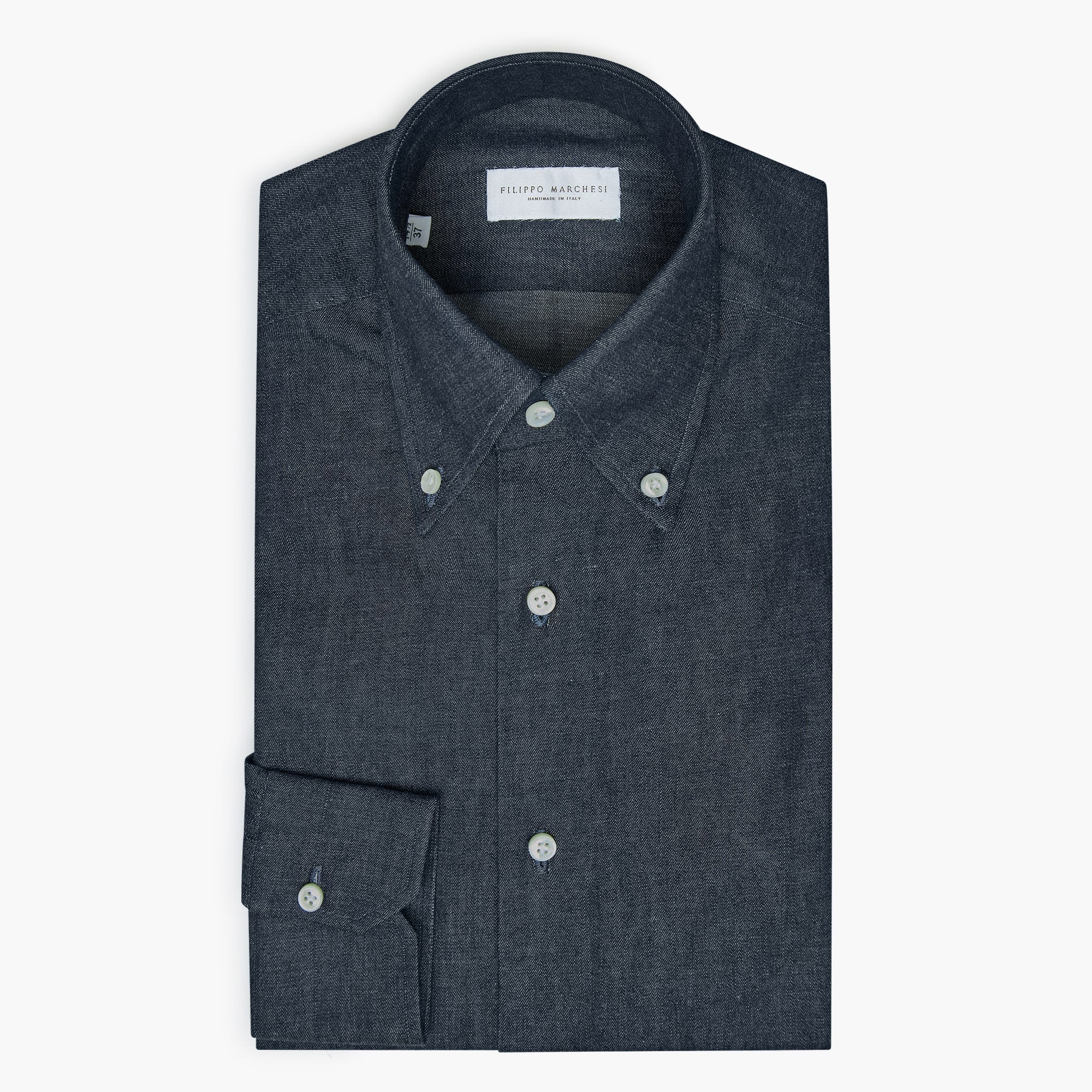 Classic Sartorial Denim Cutaway Collar Shirt – Denim