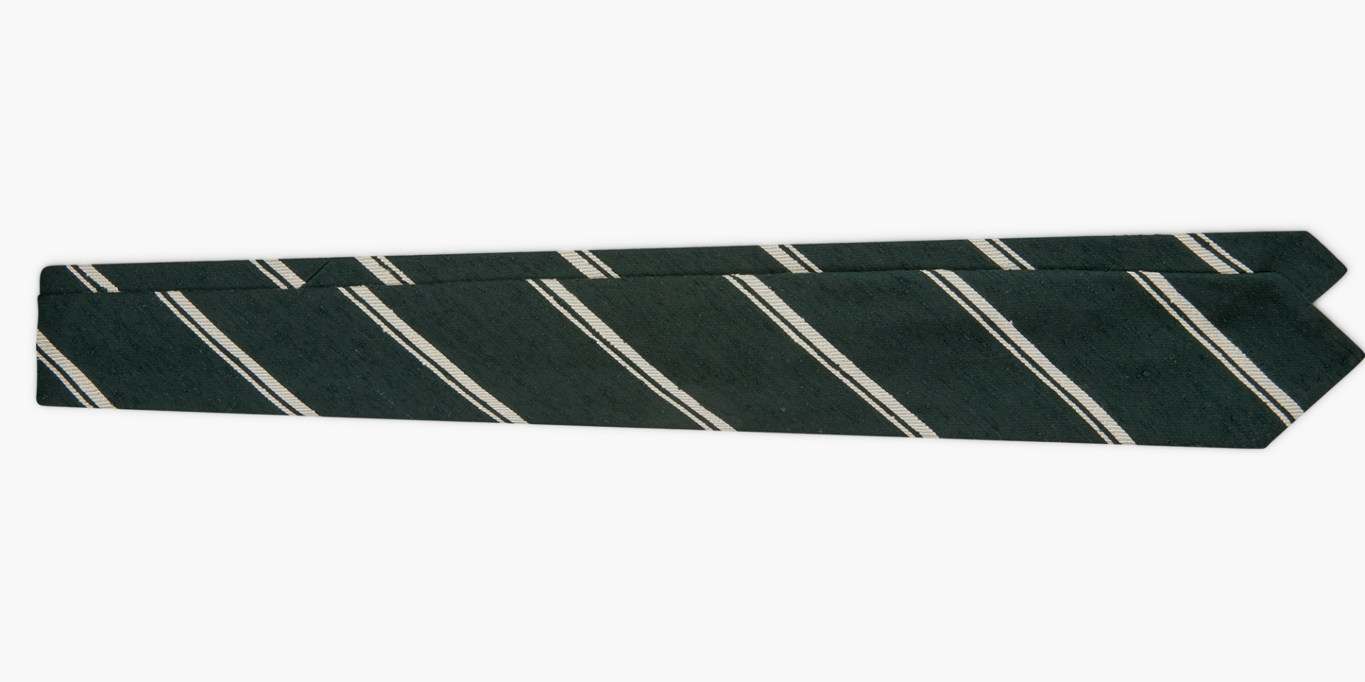 3 fold shantung silk tie - cravatta in seta shantung verde