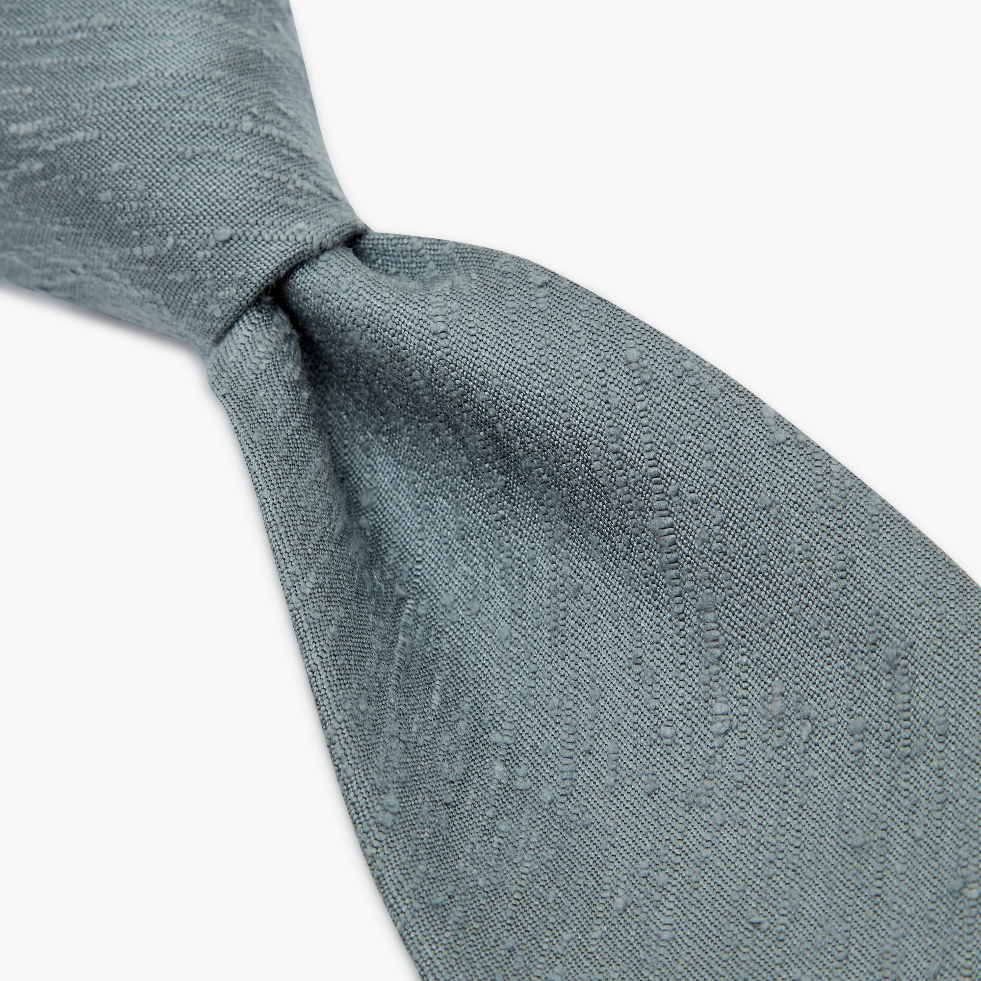 Cravatta 3 Pieghe In Seta Shantung - Azzurro