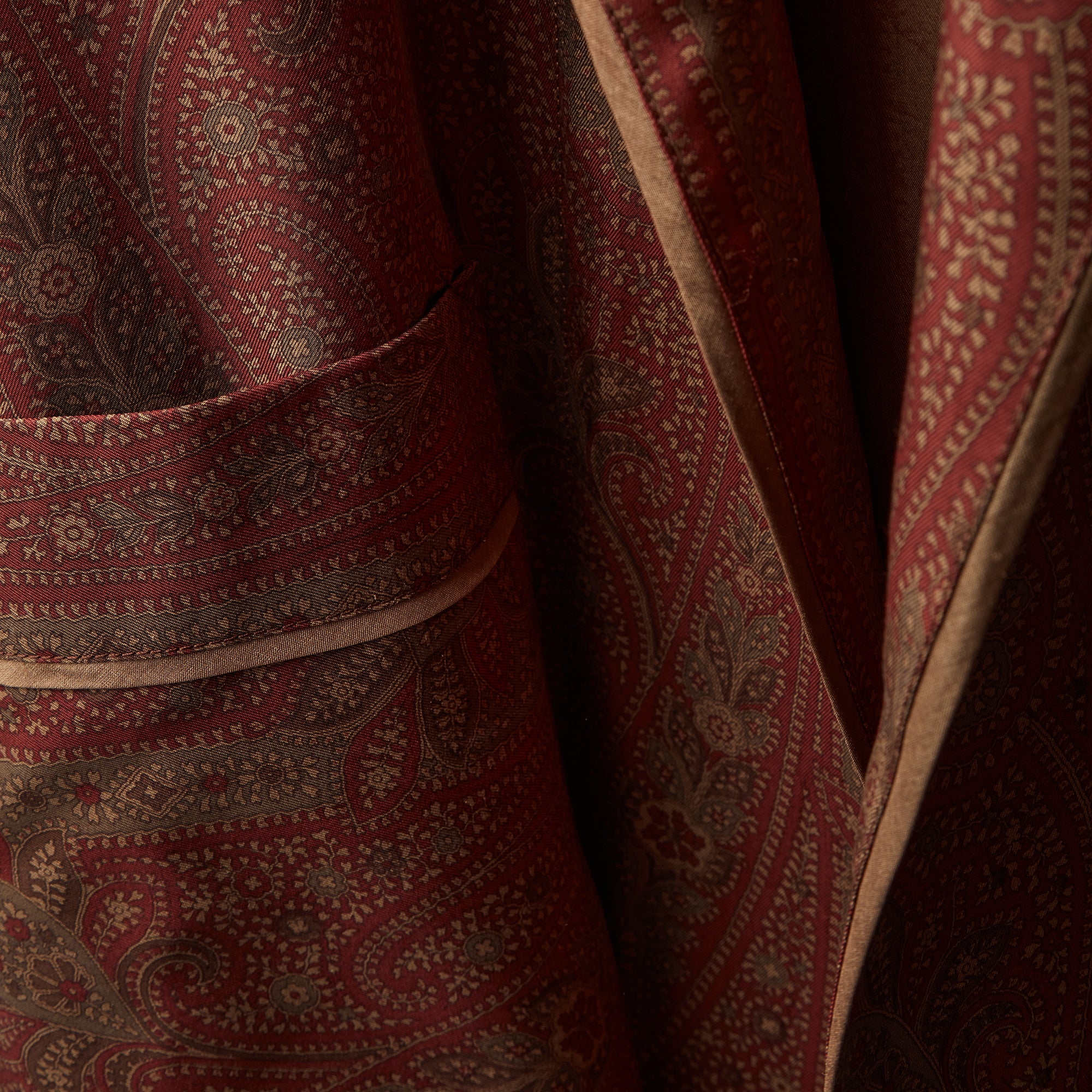 Silk Dressing Gown – Burgundy