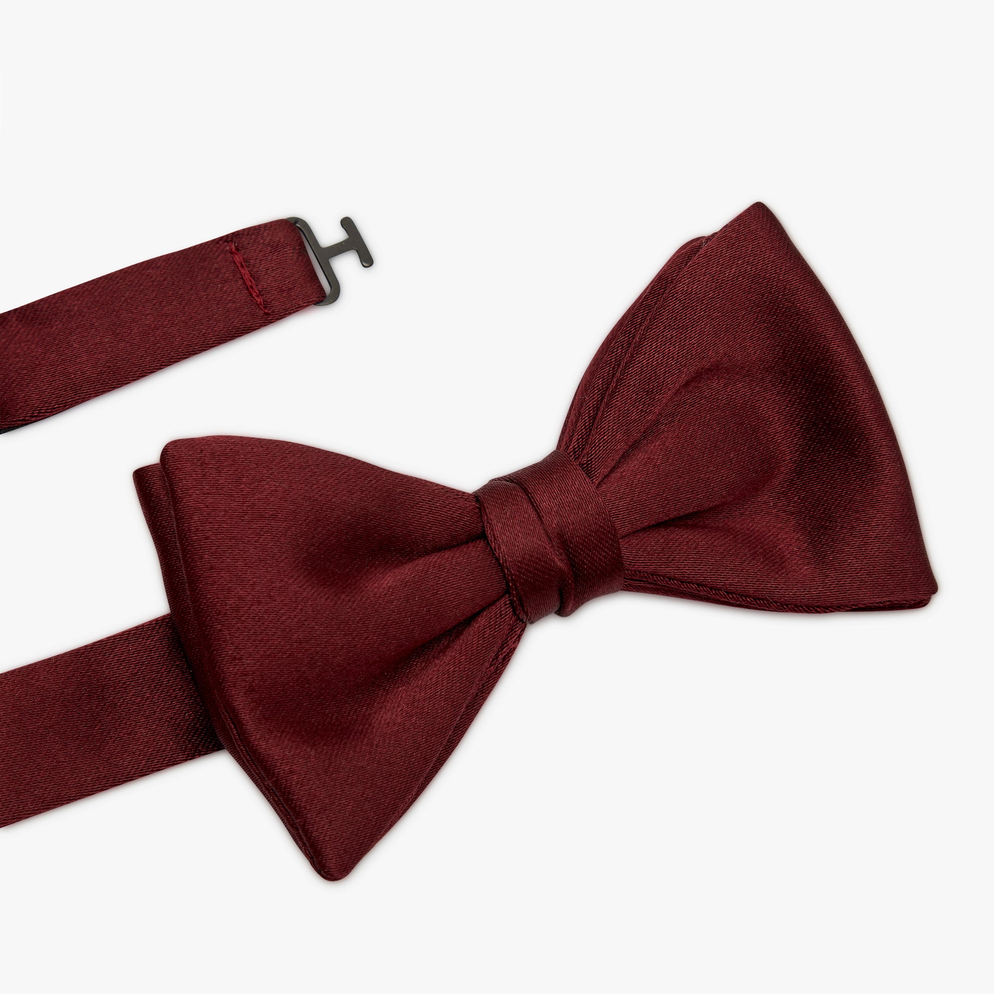 Silk Satin Bow Tie - Burgundy
