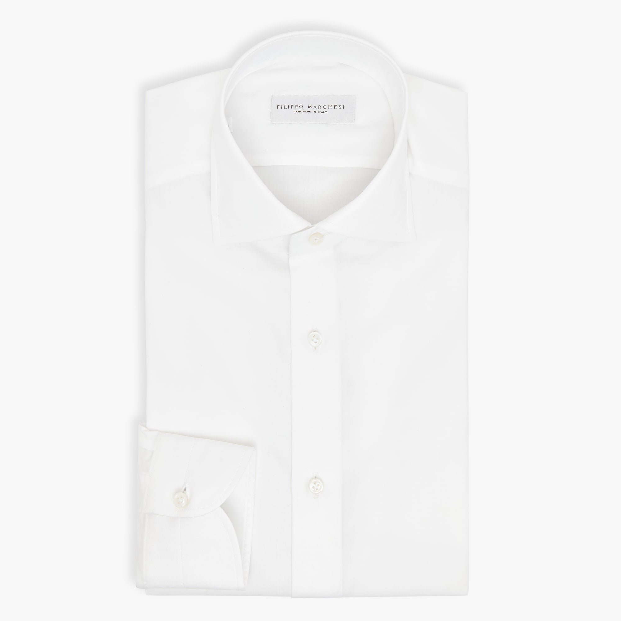 Classic Sartorial Solid Cutaway Collar Shirt – White