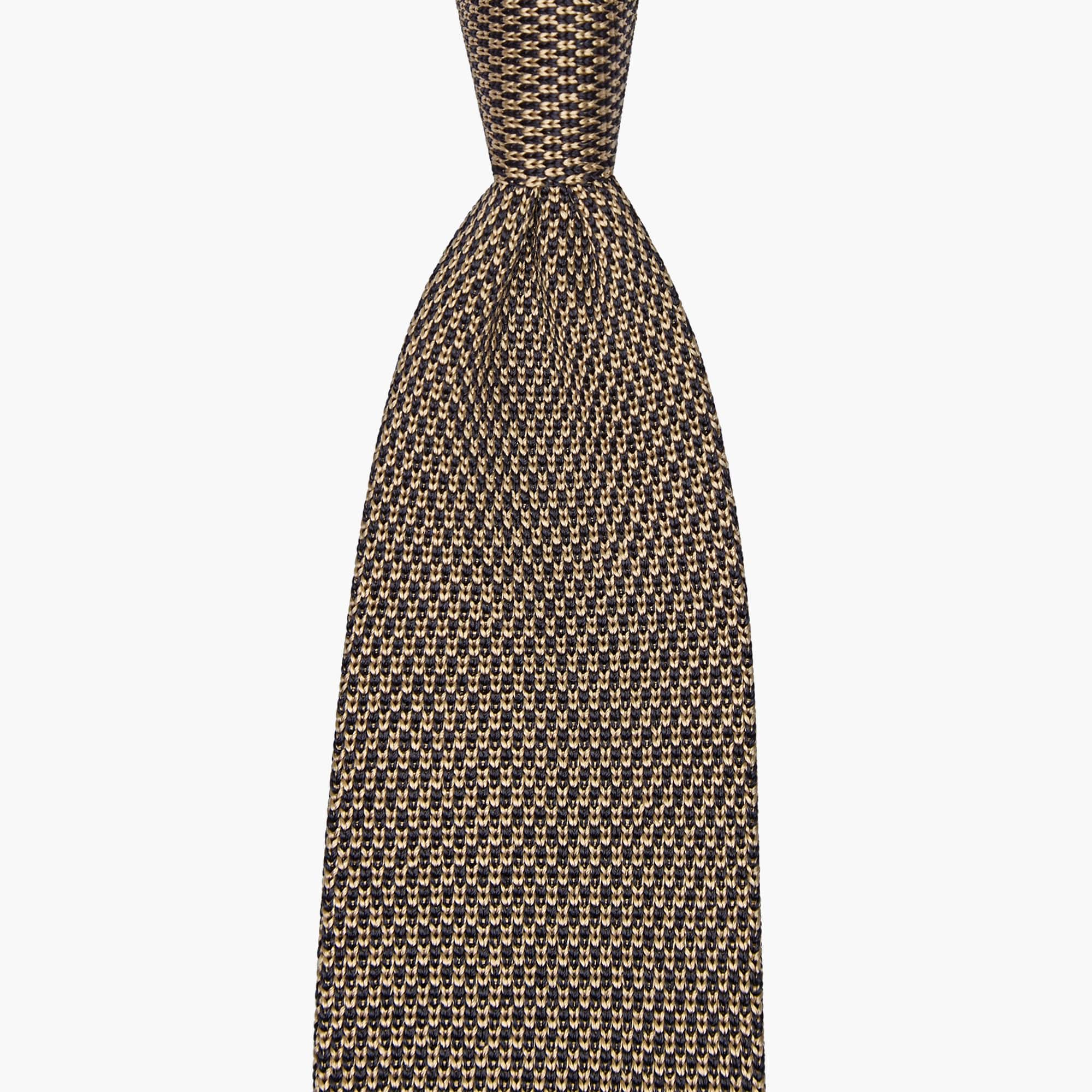 Cravatta Tricot in Maglia - Blu Beige