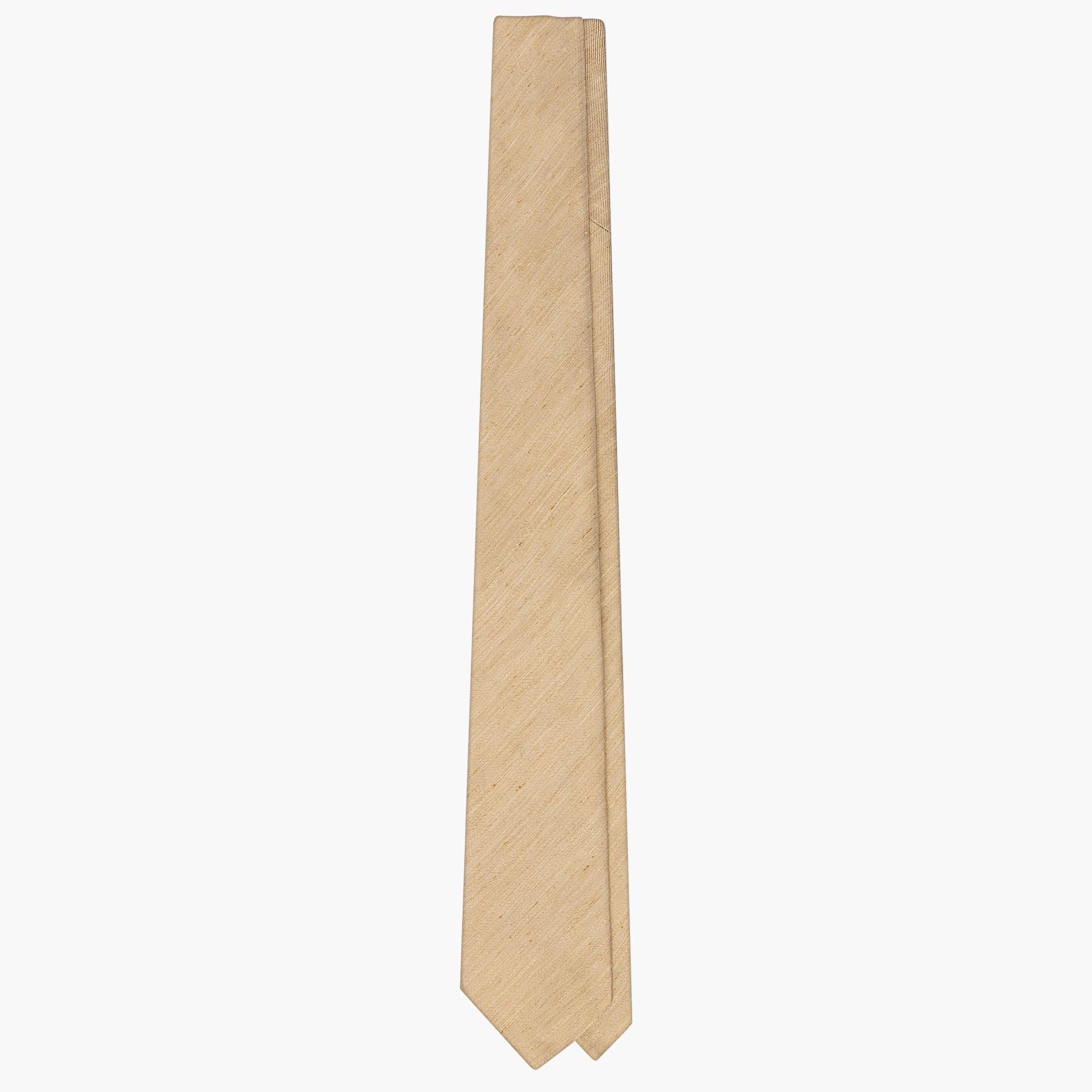 3-Fold Silk And Linen Tie - Sand